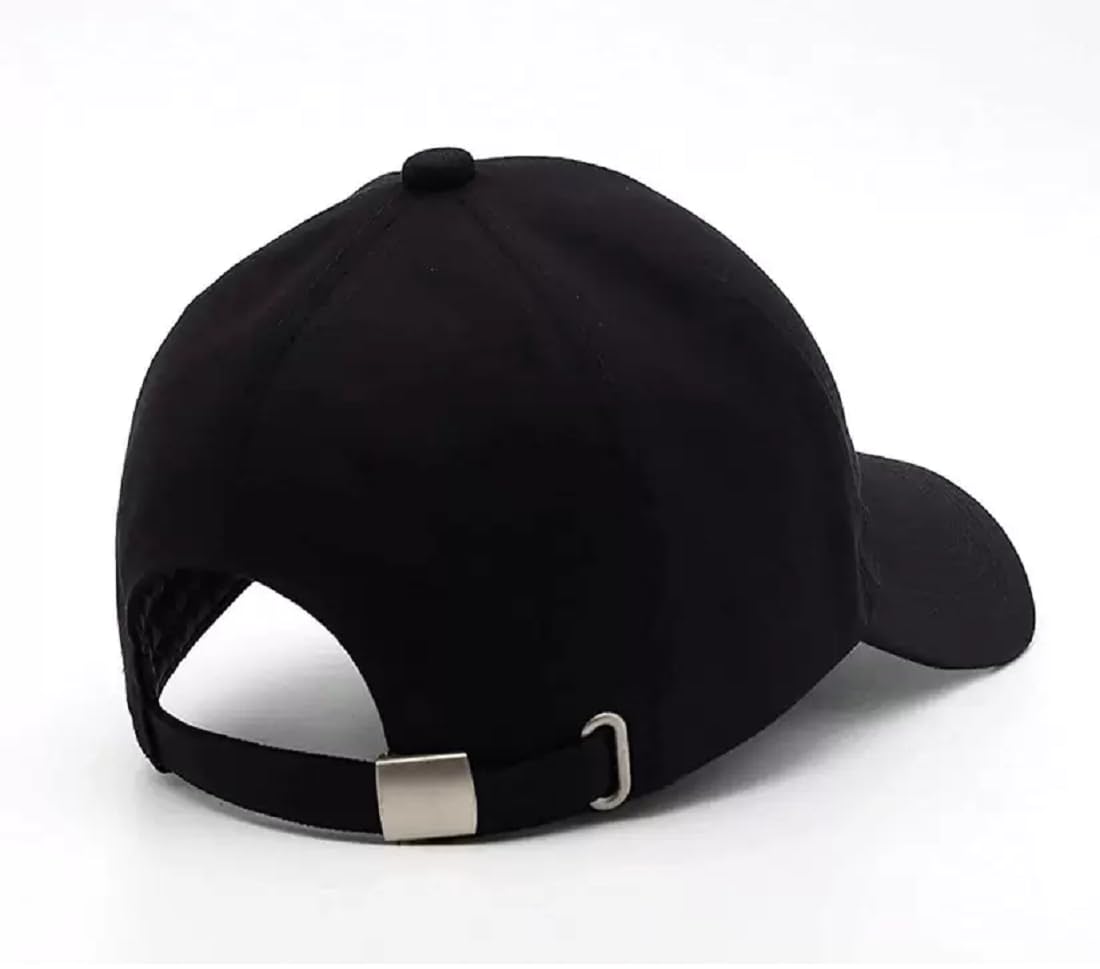 SELLORIA Stylish Cotton Baseball Adjustable Cap For Men/Women (Cap No 1), Black - Image 4