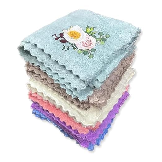 Florabliss® Flower Printed Microfiber Handkerchief for Women | Soft and Absorbent | Fashionable Floral Design | Versatile Accessories | Ideal for Everyday Use | Rumal, Hanky (Pack of 6)