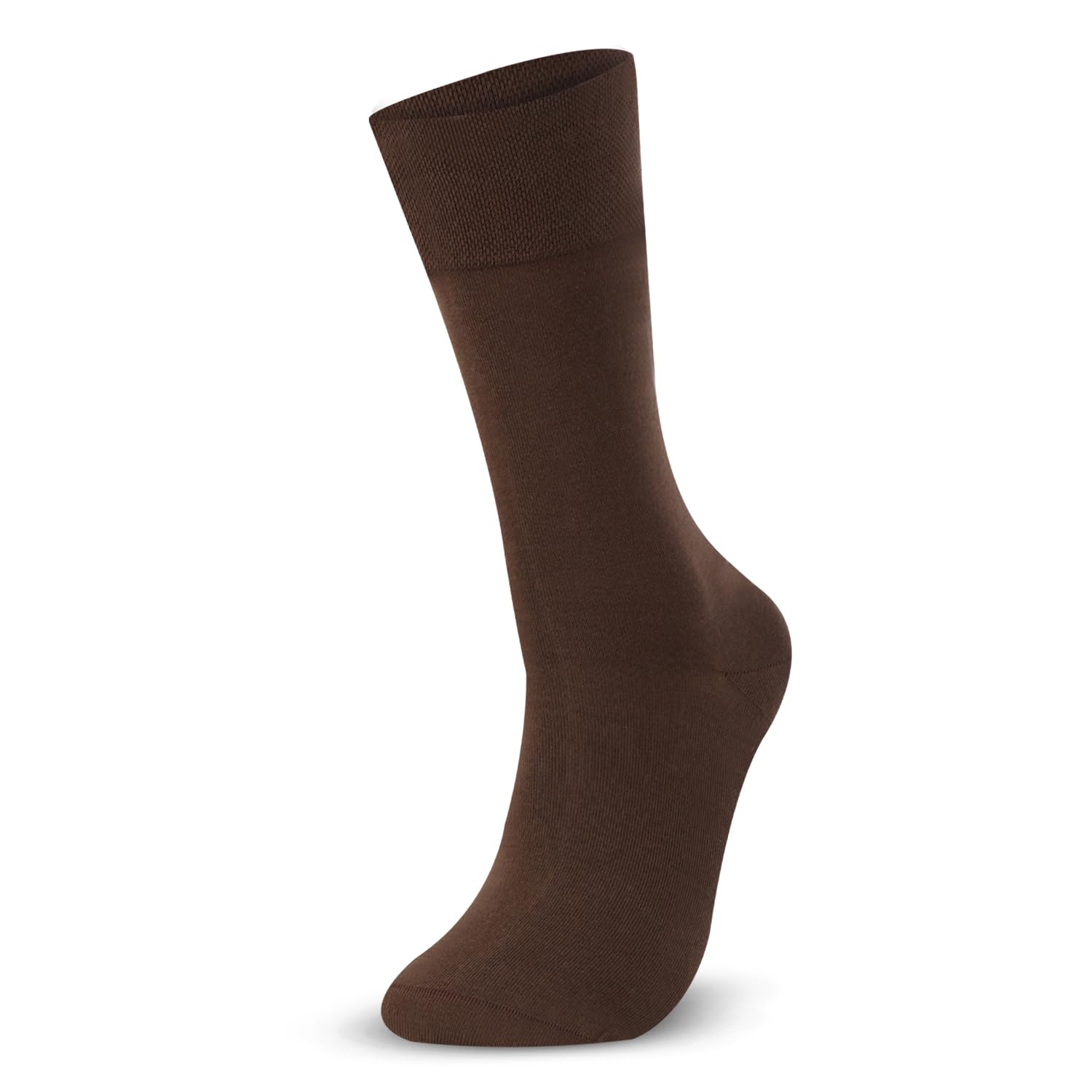 Bonjour Men's Full Length Formal Socks - Brown, Free Size - Image 6