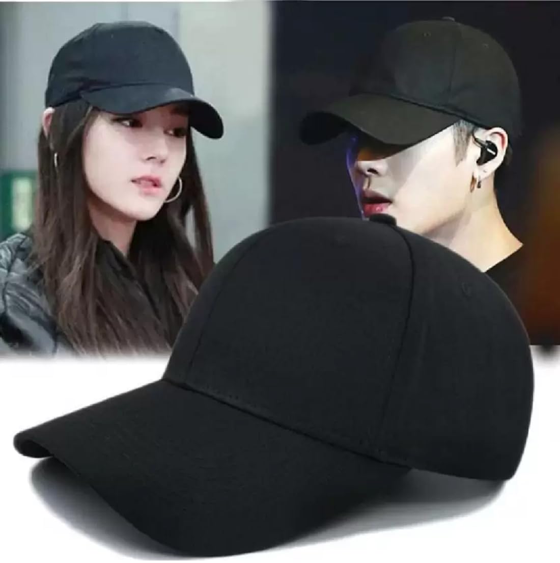 SELLORIA Stylish Cotton Baseball Adjustable Cap For Men/Women (Cap No 1), Black - Image 2