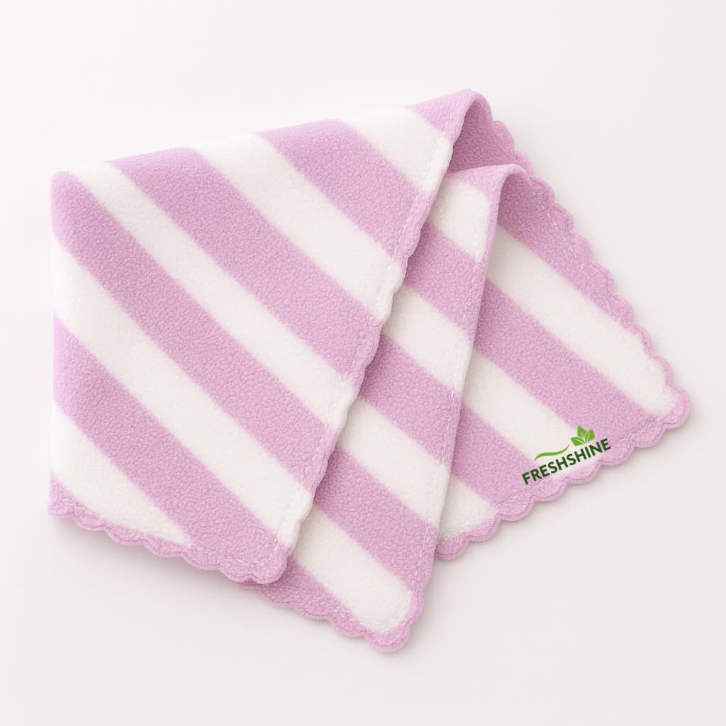 FRESHSHINE Microfiber Small Size Face Towel/Handkerchief 400 GSM Super Soft Face Towels for Women's, Kid's & Newborn Babies 6 pc (25x25 CM) - Multicolor - Image 2