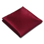 Style Along Maroon Red Premium Mens Solid Micro Fiber Silk Satin Pocket Square Wedding Handkerchiefs