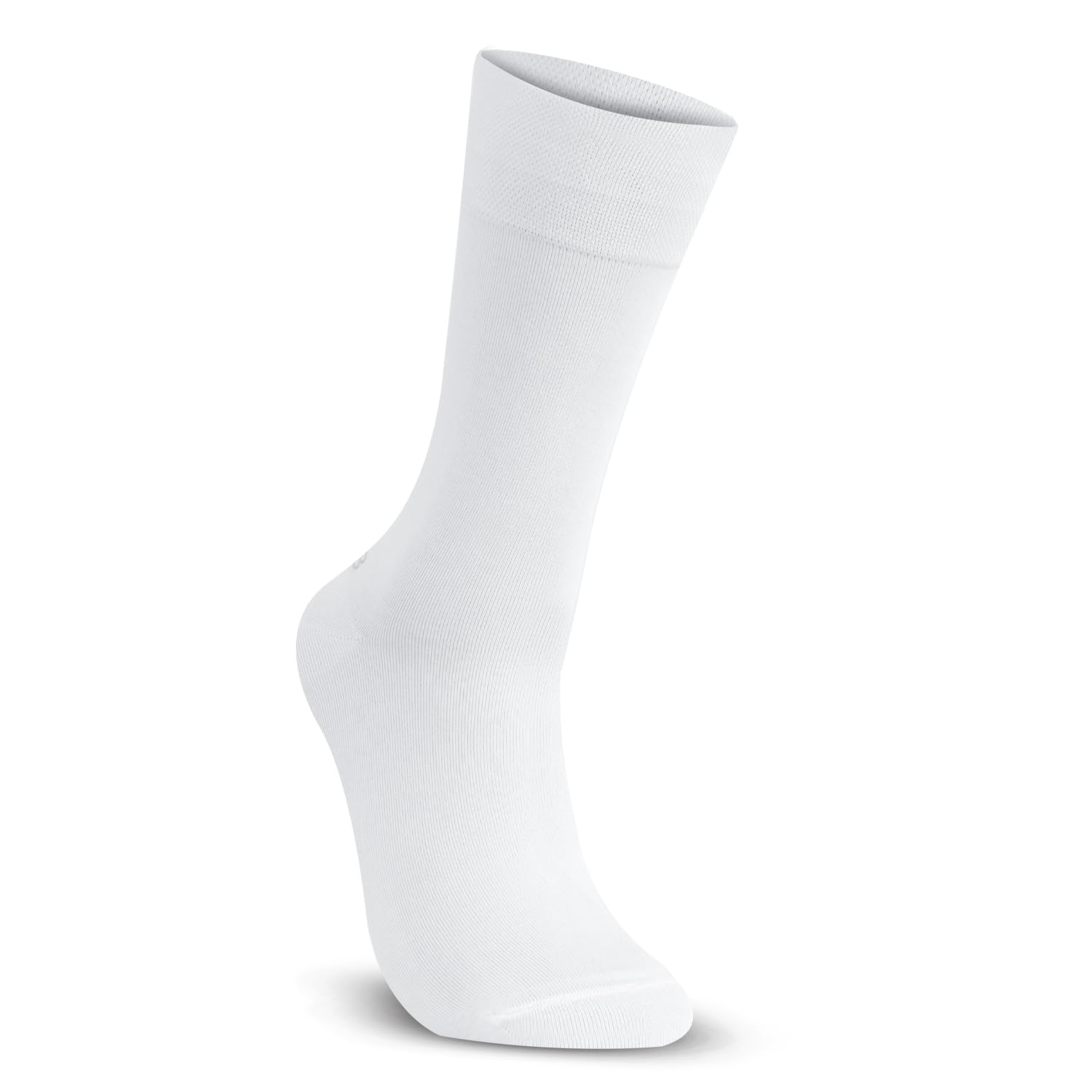 Bonjour Men's Full Length Formal Socks - White, Free Size