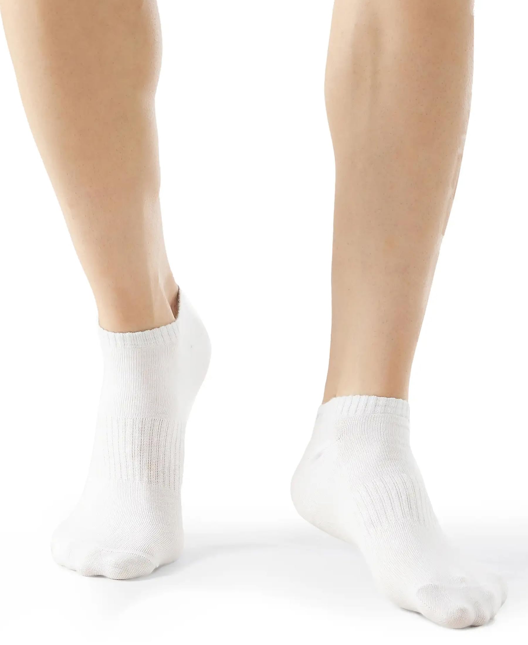 Jockey 7097 Men's Compact Cotton Stretch Low Show Socks with Stay Fresh Treatment_White_Free Size - Image 3