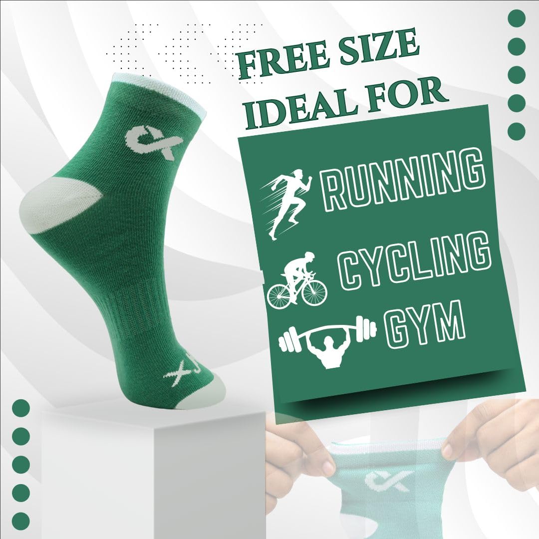 XJARVIS® MOSCOW Ankle Athletic Socks For Men & Women – Moisture-Wicking, Ultimate Comfort, Odor Free, Breathable & Perfect For Gym And Sports Wear - Pack of 3, Yellow - Image 5