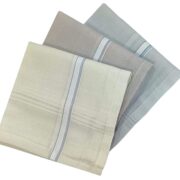 Kuber Industries 100% Cotton Premium Collection Handkerchiefs Hanky for Men, Set of 3 (Lite Colour)