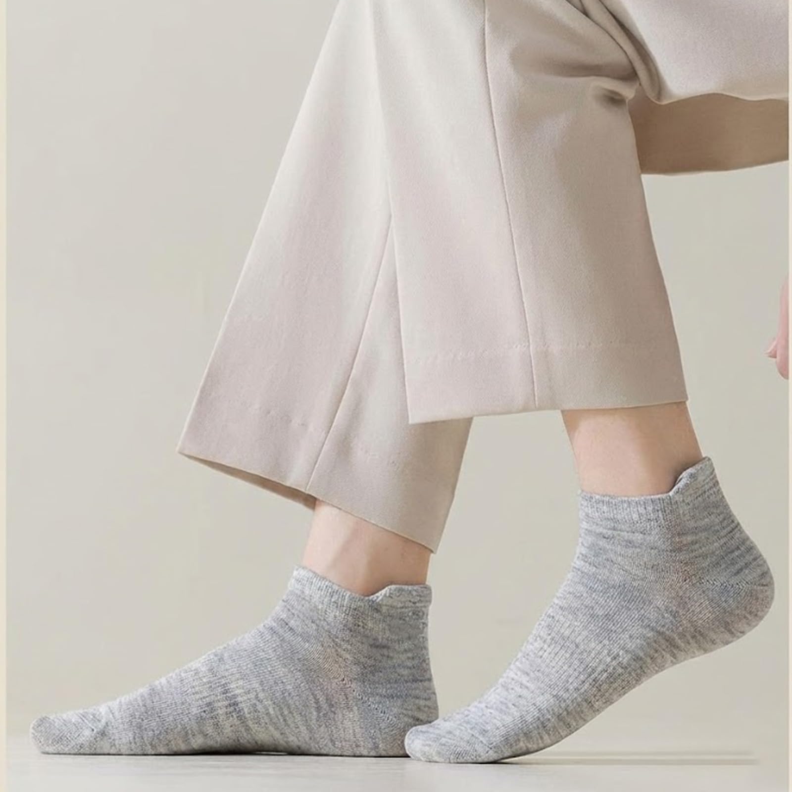 MACVOY RIO Ankle Socks for Men and Women Soft & Breathable Cotton Socks | Suitable for Gym, Walking, Cycling, Daily & Office Wear | Free Size |Pack of 3 - Black, White & Grey - Image 2