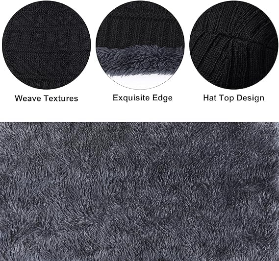 Fitness Mantra® Gym Winter Cap & Muffler for Men & Women| Beanie Cap| 1 Set| (Black) - Image 8