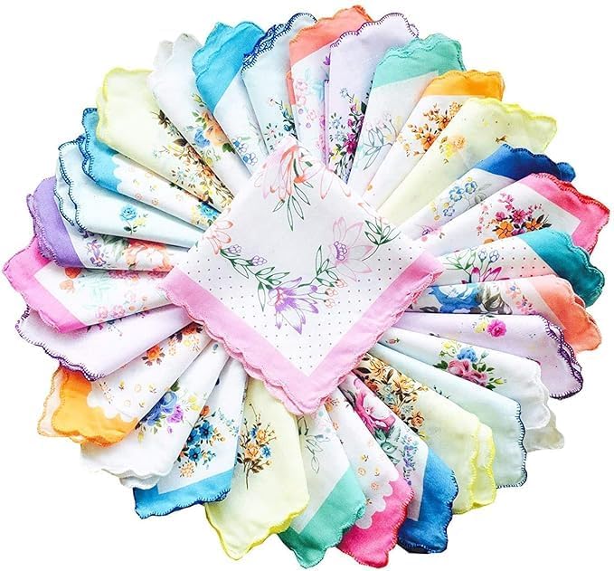 Aenon Fashion is my passion Piece Women's 100% Cotton Cut Work Bordar Floral Pattern Handkerchief/Ladies Hankies (Size_30CM X 30CM) (3, Women handkerchief soft cotton) - Image 5