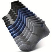 SJeware Polyester 6 Pairs Sports Solid Ankle Length Socks For Men & Women, Multicolor, Pack Of 6, Free Size (6)