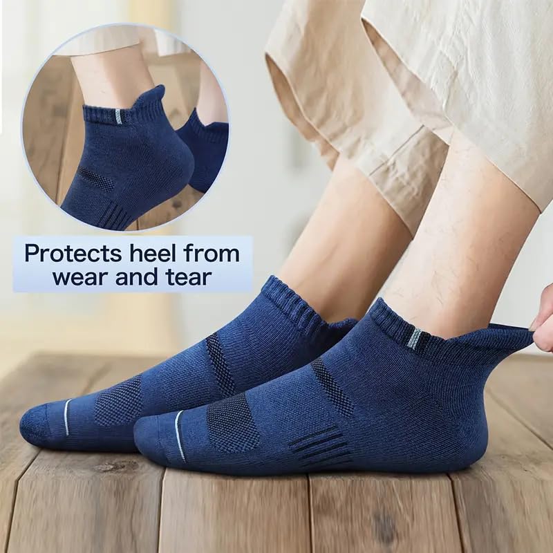 SJeware Polyester 6 Pairs Sports Solid Ankle Length Socks For Men & Women, Multicolor, Pack Of 6, Free Size (6) - Image 3