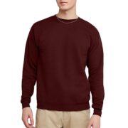 Hanes EcoSmart Fleece, Cotton-Blend Pullover, Crewneck Sweatshirt for Men, Mulled Berry, 3X-Large