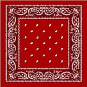 Handkerchief 100% Cotton Novelty Printed || Paisley Cowboy Headwear Turban Helmet Bandana Multi-Purpose Party Outdoor Favor Scarf Headband Handkerchiefs Balaclavas for Men Women (RED)