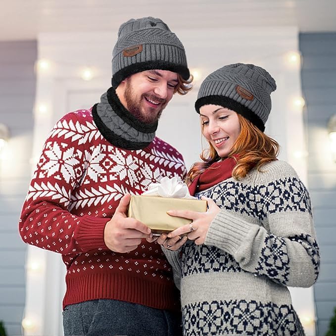 Fitness Mantra® Gym Winter Cap & Muffler for Men & Women| Beanie Cap| 1 Set| (Multicolor) - Image 6