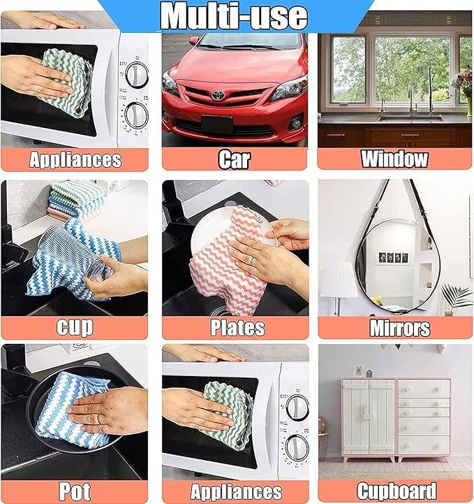 FRESHSHINE Microfiber Small Size Face Towel/Handkerchief 400 GSM Super Soft Face Towels for Women's, Kid's & Newborn Babies 6 pc (25x25 CM) - Multicolor - Image 7