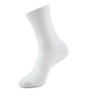 Jockey 7092 Men's Mercerized Cotton Crew Length Socks with Stay Fresh Treatment_White_Free Size