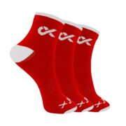 XJARVIS® MOSCOW Ankle Athletic Socks For Men & Women – Moisture-Wicking, Ultimate Comfort, Odor Free, Breathable & Perfect For Gym And Sports Wear - Pack of 3, Red
