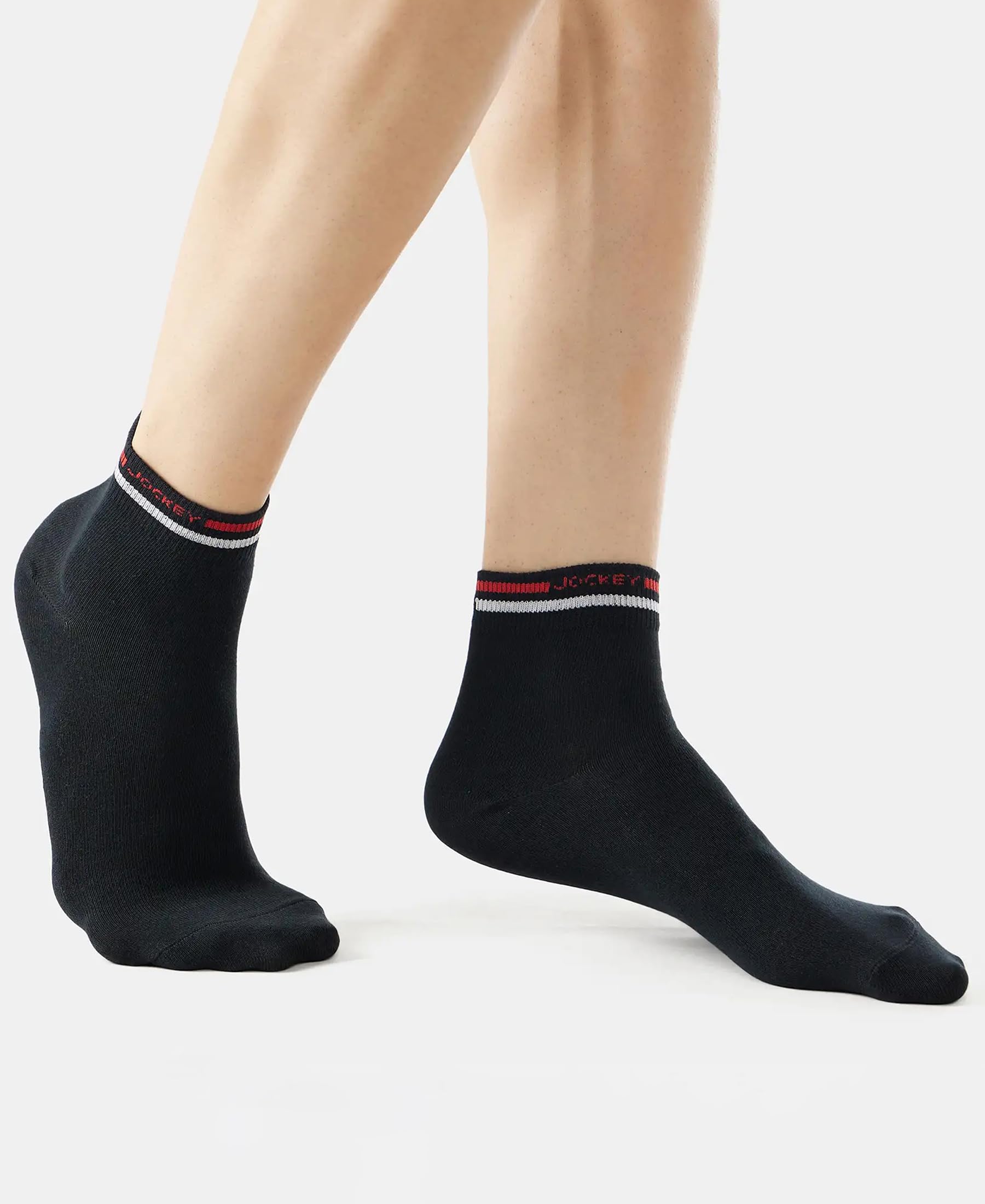 Jockey Men's Cotton Anklet Regular Socks (7002 , Black, Free Size ) - Image 3