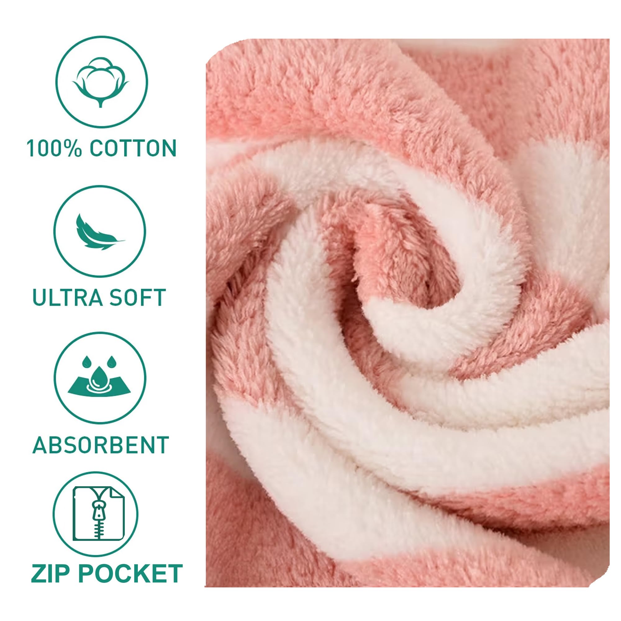 TAUR TAPPA Hanky Set For Women With Zipper Pocket Soft Towel Micro Fabric Cotton Girls Female Ladies handkerchief Rumal - Pack of 3 - Image 2