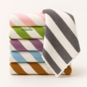 FRESHSHINE Microfiber Small Size Face Towel/Handkerchief 400 GSM Super Soft Face Towels for Women's, Kid's & Newborn Babies 6 pc (25x25 CM) - Multicolor