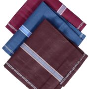 Heart Home Men's Handkerchiefs, 100% Pure Cotton, Pocket Square Hankies, Classic Plaid Pattern Perfect for Gift, Set of 3 (Dark Color), Standard