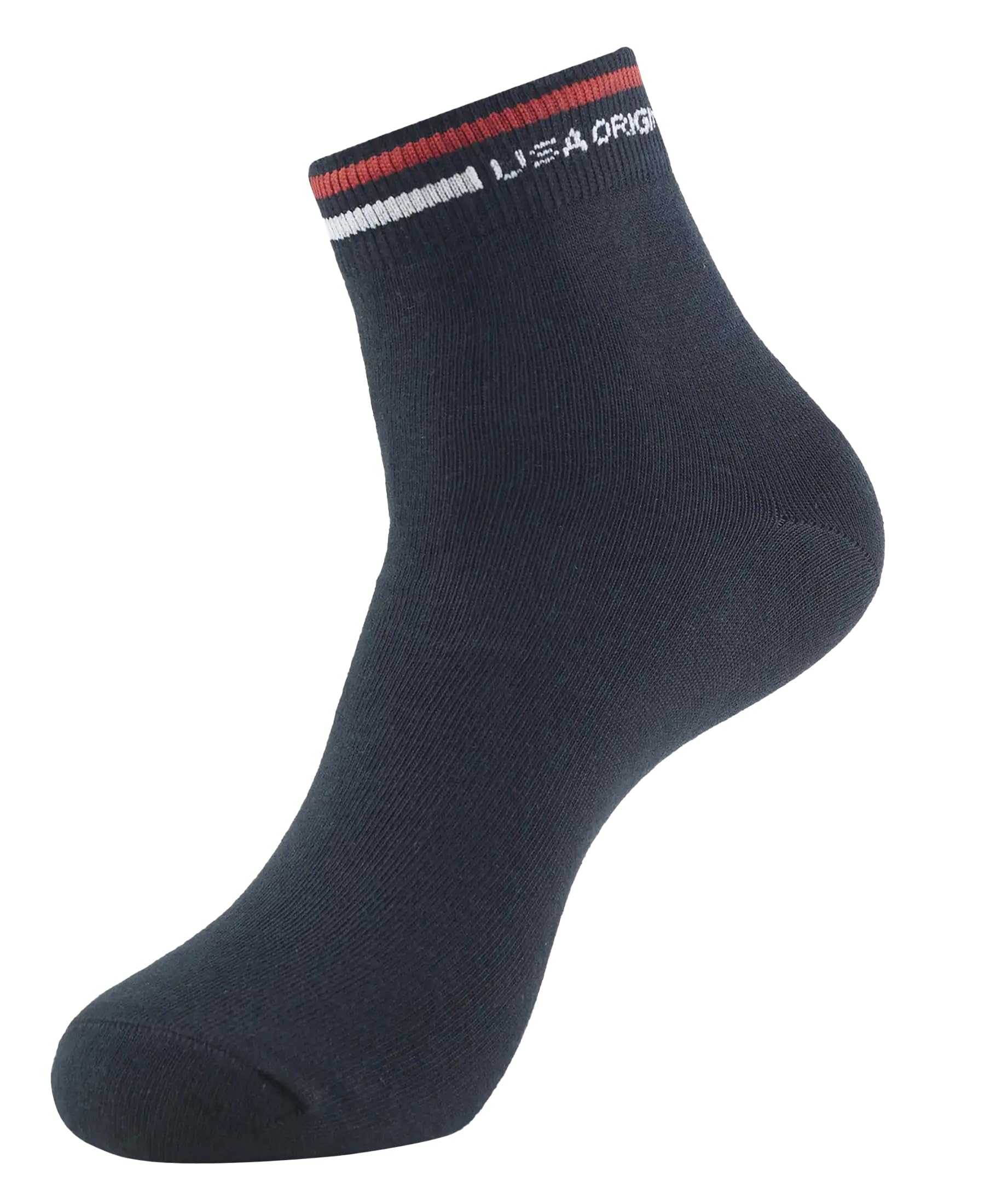 Jockey Men's Cotton Anklet Regular Socks (7002 , Black, Free Size )