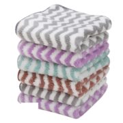 Florabliss® Microfiber Small Size Face Towel/Handkerchief/Rumal - 400 GSM/Extra Soft and Super Absorbent Face Towels for Women's, Kids and Newborn Babies -Set of 6 (25x25 cm) - Multicolor