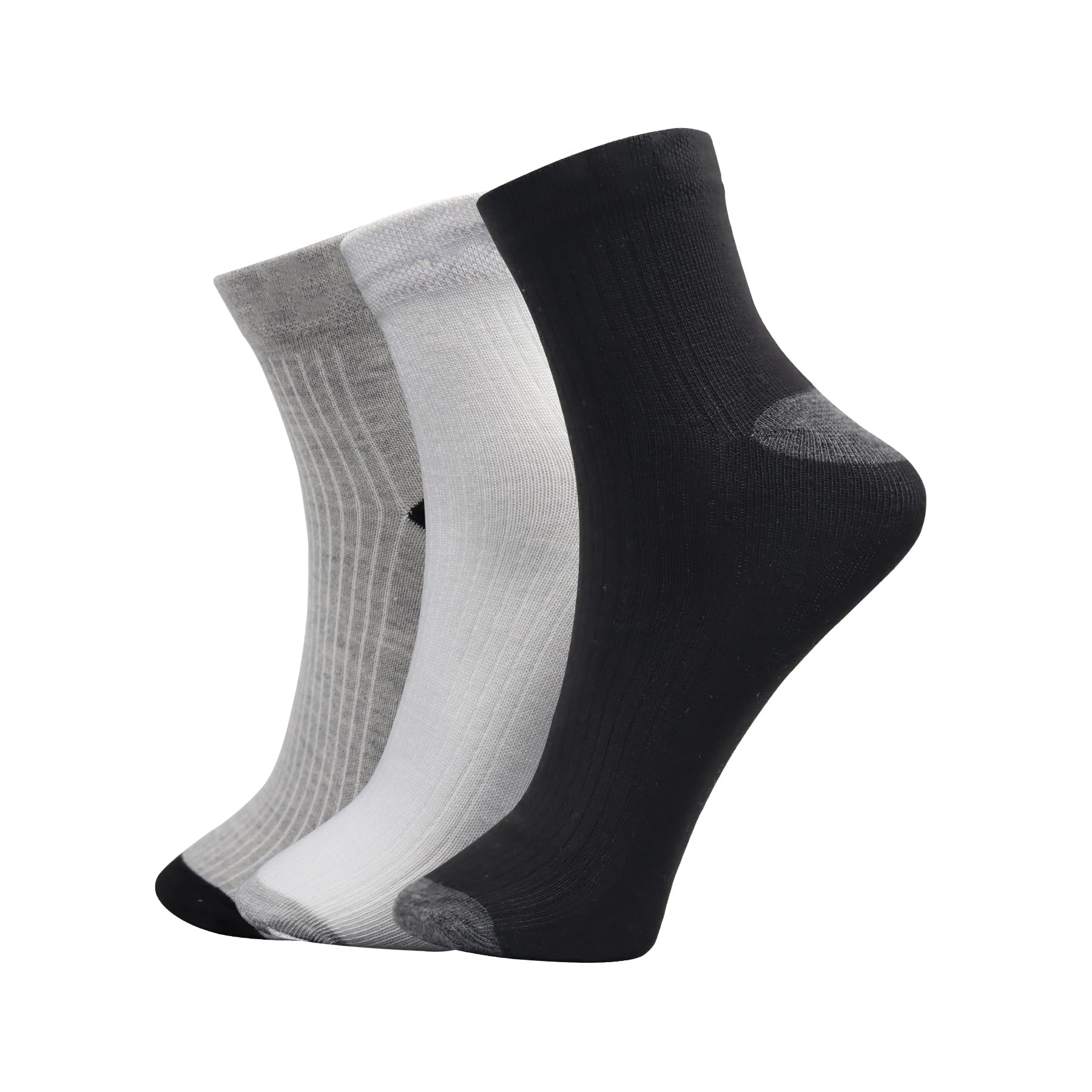 MCAVOY CUBA Unisex Ankle-Length Cotton Socks for Men & Women Breathable, Odor-Free Sports Socks for Gym, Running & Everyday Casual Wear (Pack of 3)