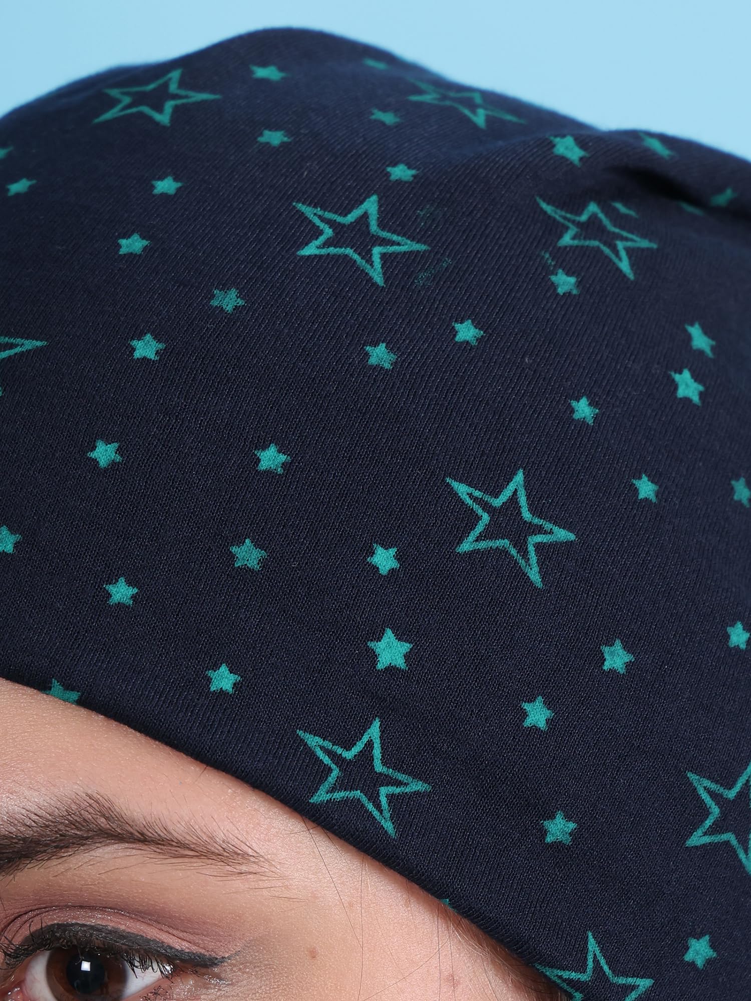 Mack Jonney Cotton Regular Fit Navy Women Beanie Cap(Pack of 1)-VIMAL635811 Free Size - Image 2