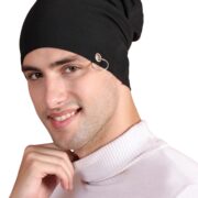 Mack JONNEY Men's Beanie Cap (Ring_Cap_Black_01_Black_Free Size)