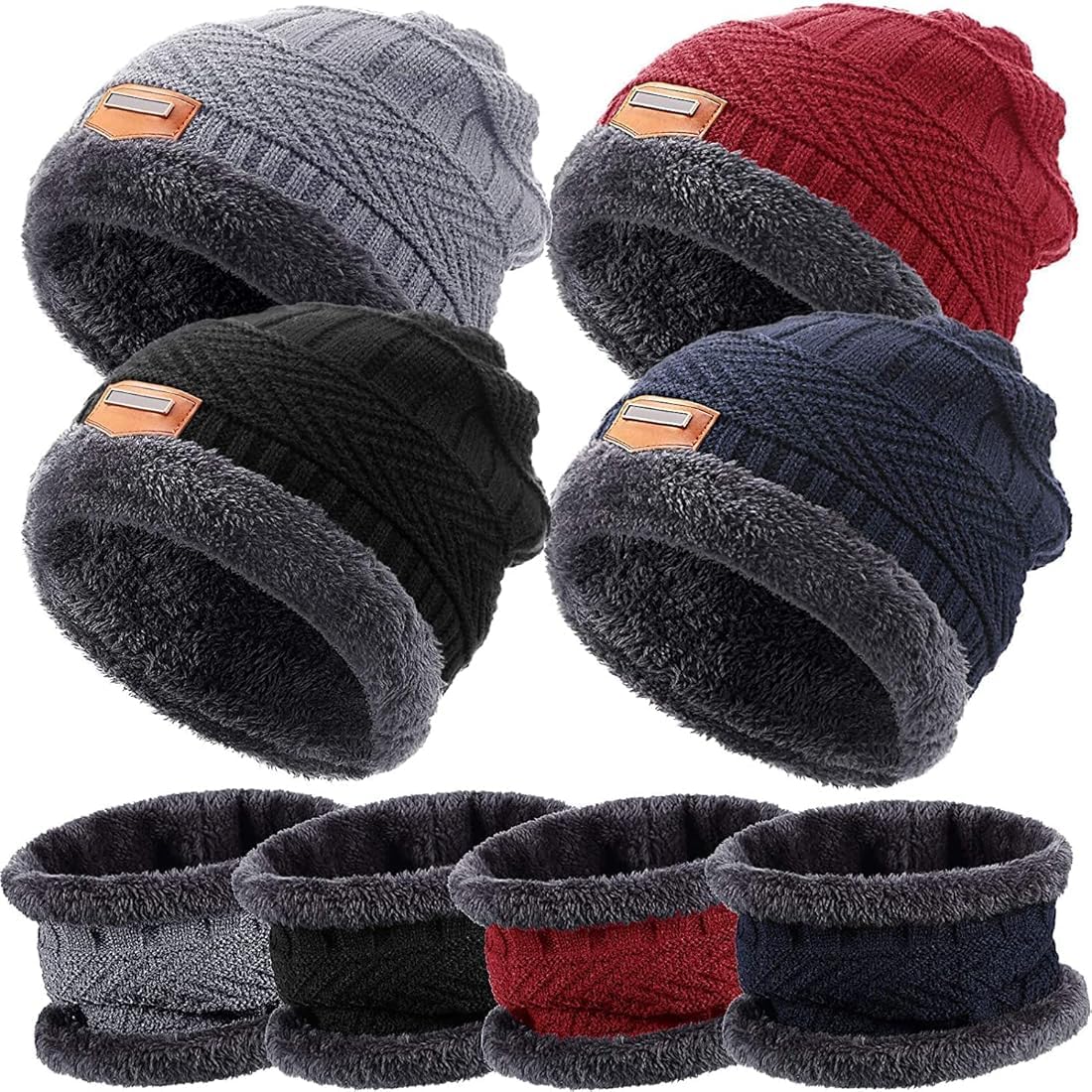Fitness Mantra® Gym Winter Cap & Muffler for Men & Women| Beanie Cap| 1 Set| (Multicolor)