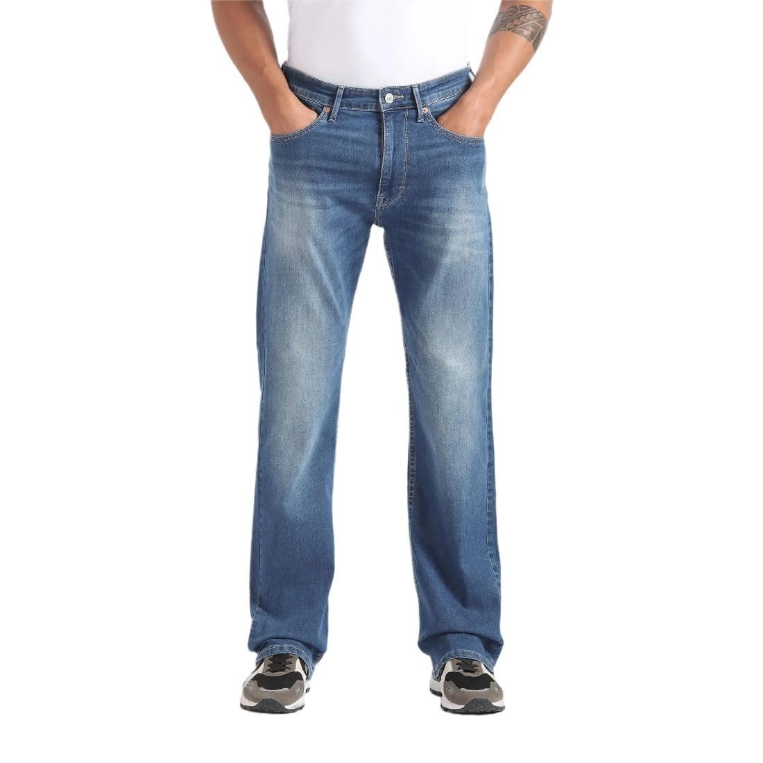 Bruce Relax Bootcut Fit Whiskered Jeans (FMJEN2431_Blue)