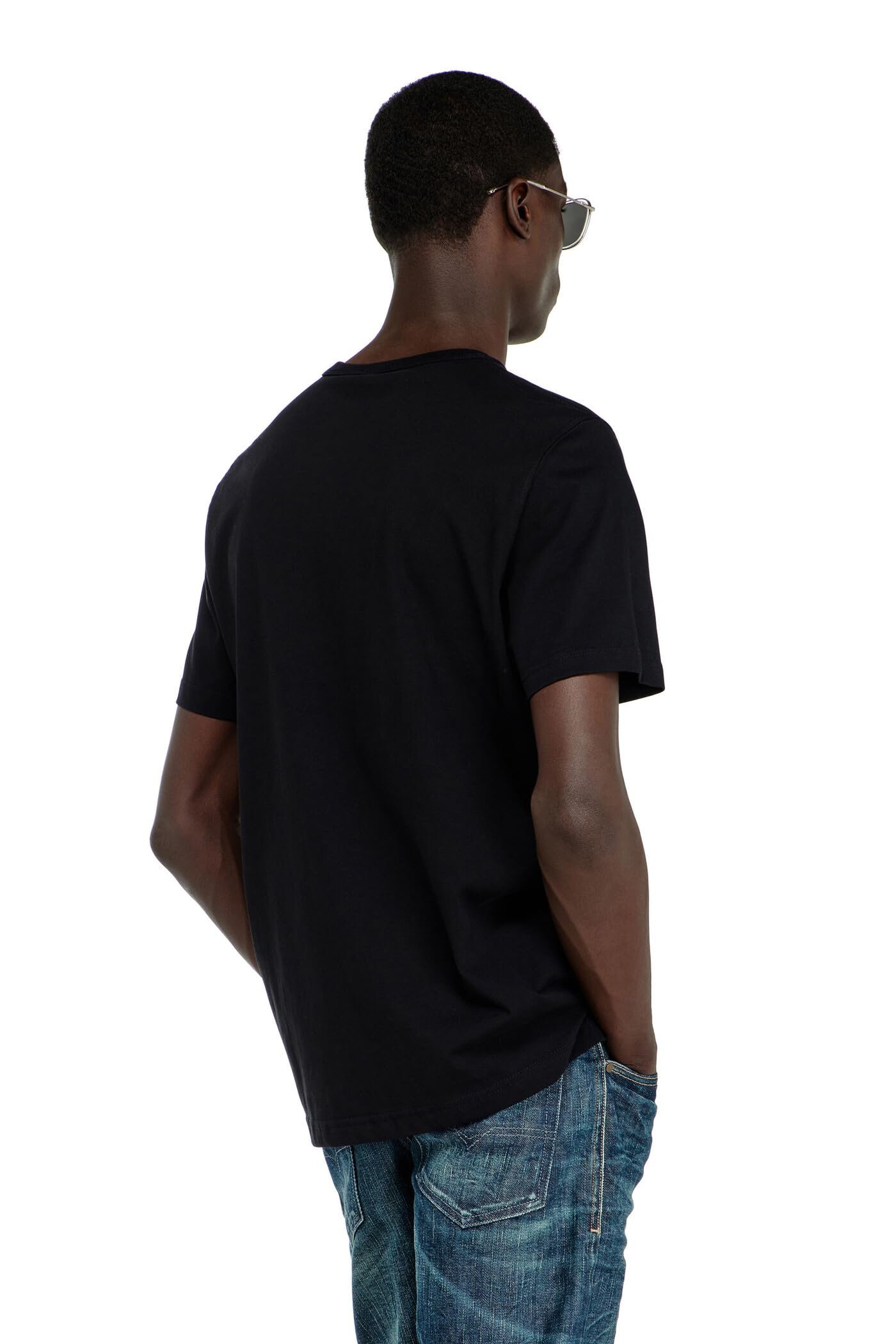 Diesel A178800CLBR Men's T-shirt Logo Oval D, Black - Image 3