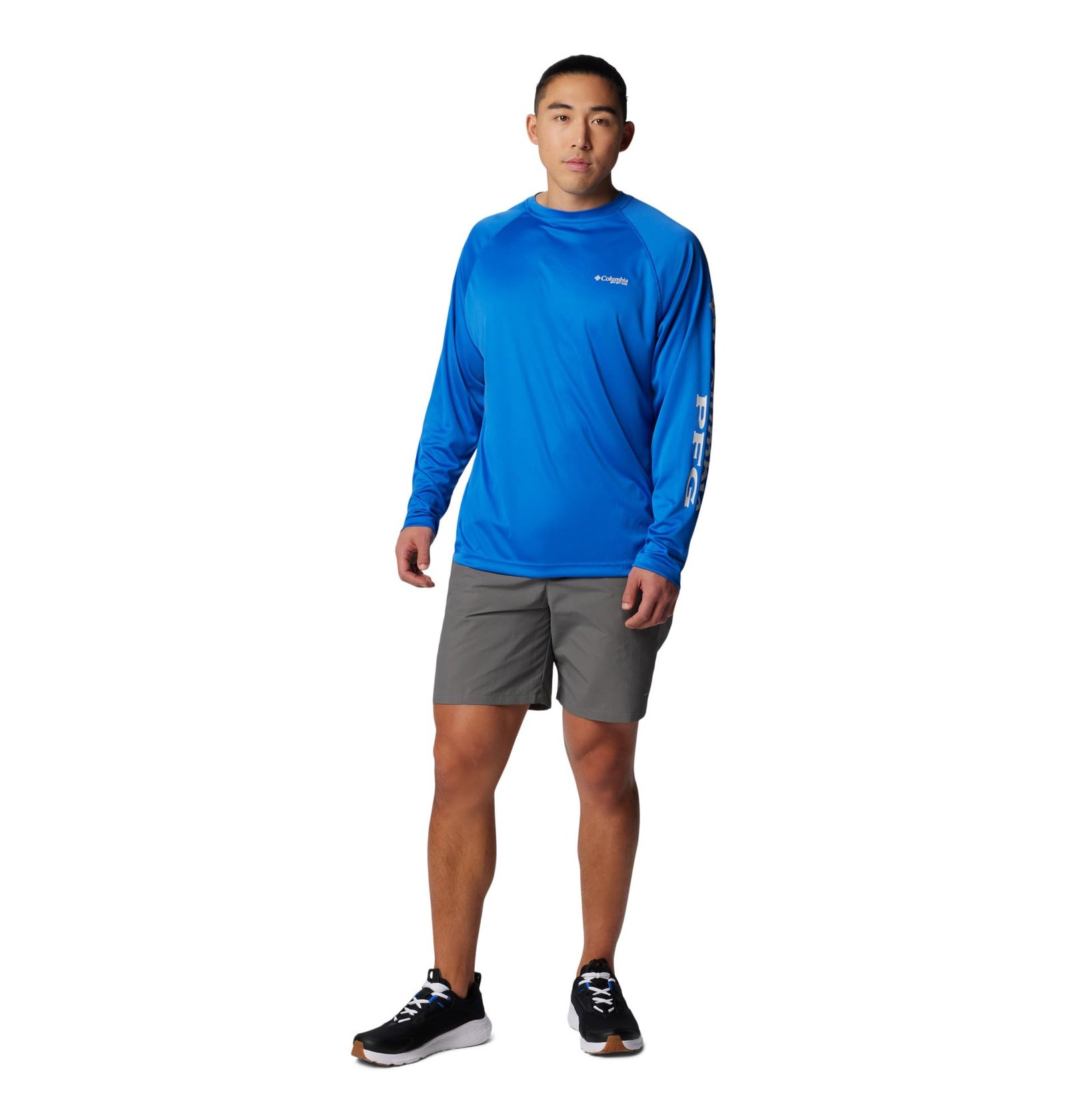 Columbia Mens Terminal Tackle Long Sleeve T-Shirt, Vivid Blue Assorted - Image 3