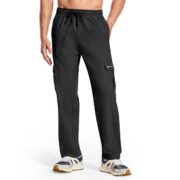 Boldfit Mens Athleisure Cargo Pants for Man Stylish Multi Pockets Cargo Pant Regular Fit Casual Trousers for Men Gym Wear Joggers Track Pant Men Fashion Jeans Man Summer Wear, Black- XXL