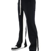 SCREENSHOT Track Pants 3202 Mens Streetwear Premium Stacked Flare Fit Urban Track Pants Workout Athletic Bottoms, S41702-black/White, 3X-Large