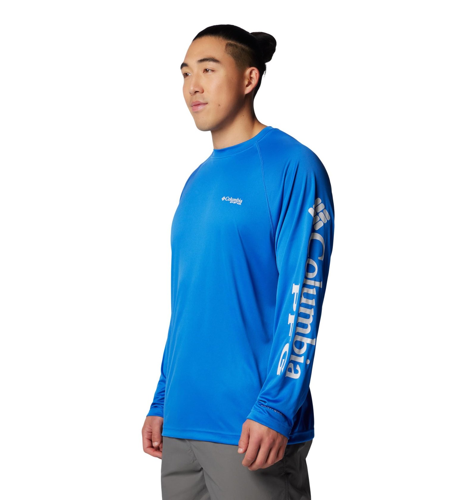 Columbia Mens Terminal Tackle Long Sleeve T-Shirt, Vivid Blue Assorted - Image 4