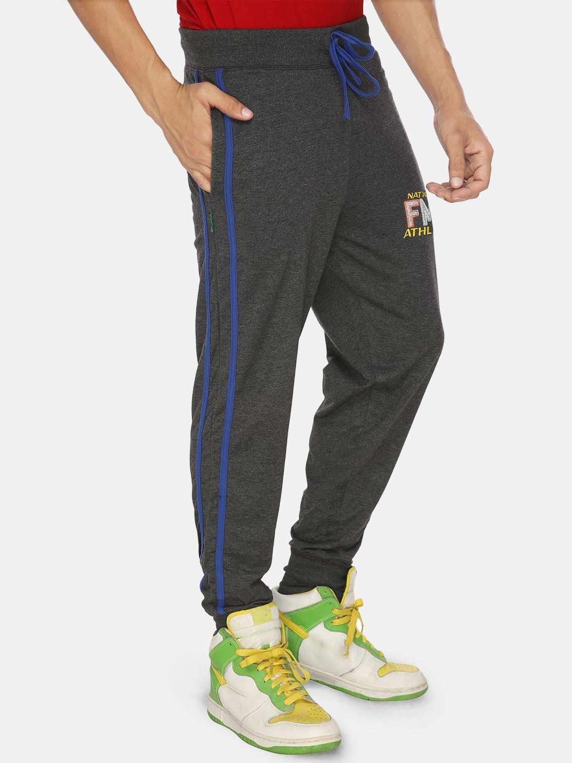 FILMAX Cotton Blend Regular Fit Solid Men's Cotton Blend Ribbed Track Pant with Elegant Design | Comfortable Track Pants for Casual Outings (Pack of 2)(FX-1117-2x6-3XL-Antra Grey & Melange Grey) - Image 2