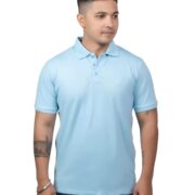Premium Men’s Bamboo Polo T-Shirt (in, Alpha, Blue)