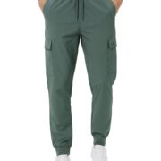 DAMENSCH Men's Microfibre, Ultra-Lightweight, Durable, Cargo Pockets Araam Cargo Joggers - Sage Green - M