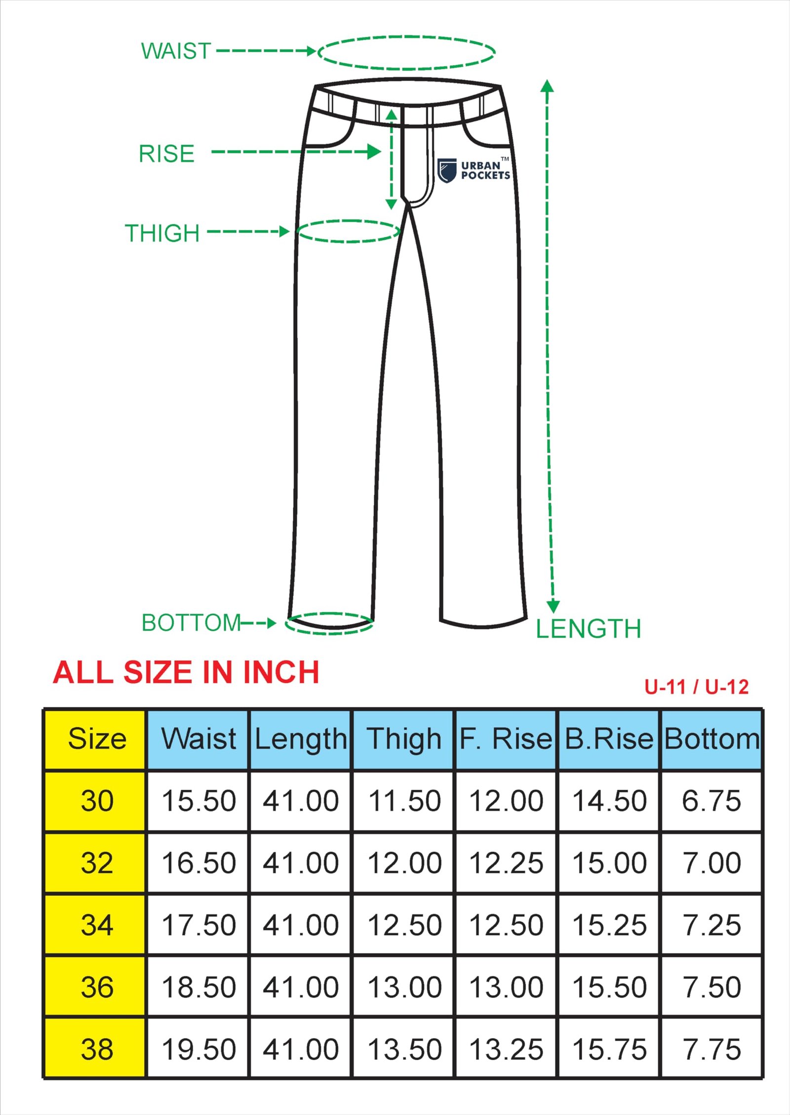 URBAN POCKETS Jeans for Men | Denim Pants with Regular Fit & Classic Straight Cut (Double-Top-Blue jeans-U11) - Image 2