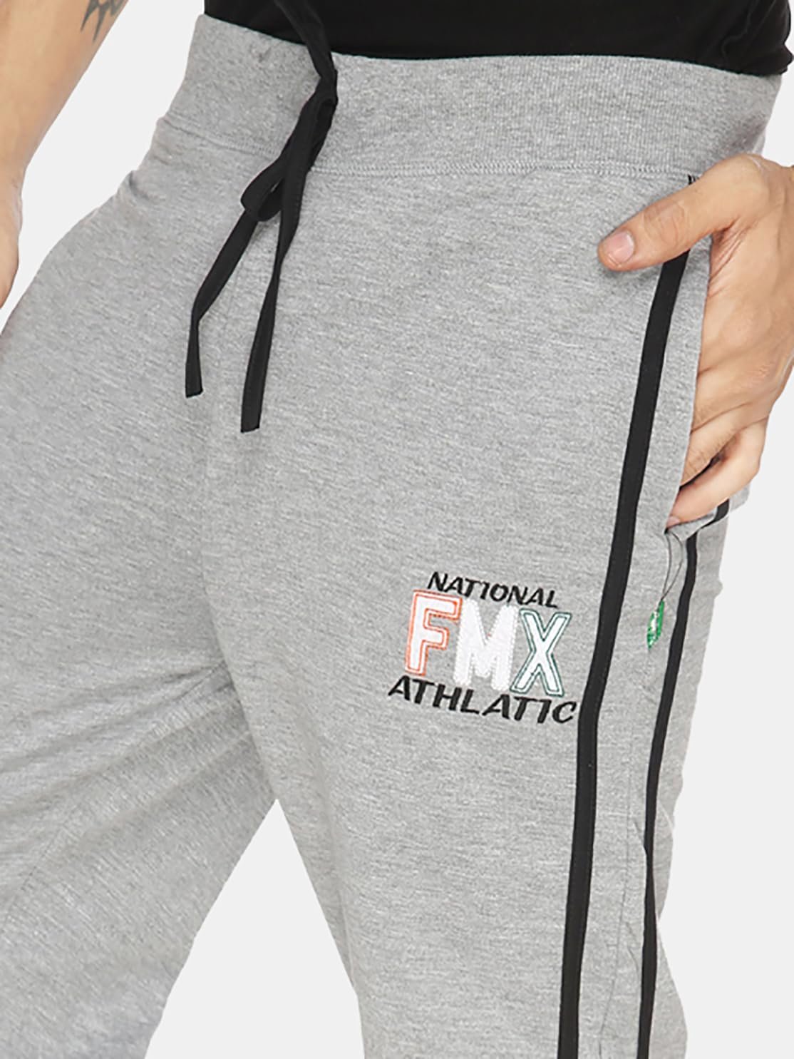 FILMAX Cotton Blend Regular Fit Solid Men's Cotton Blend Ribbed Track Pant with Elegant Design | Comfortable Track Pants for Casual Outings (Pack of 2)(FX-1117-2x6-3XL-Antra Grey & Melange Grey) - Image 8