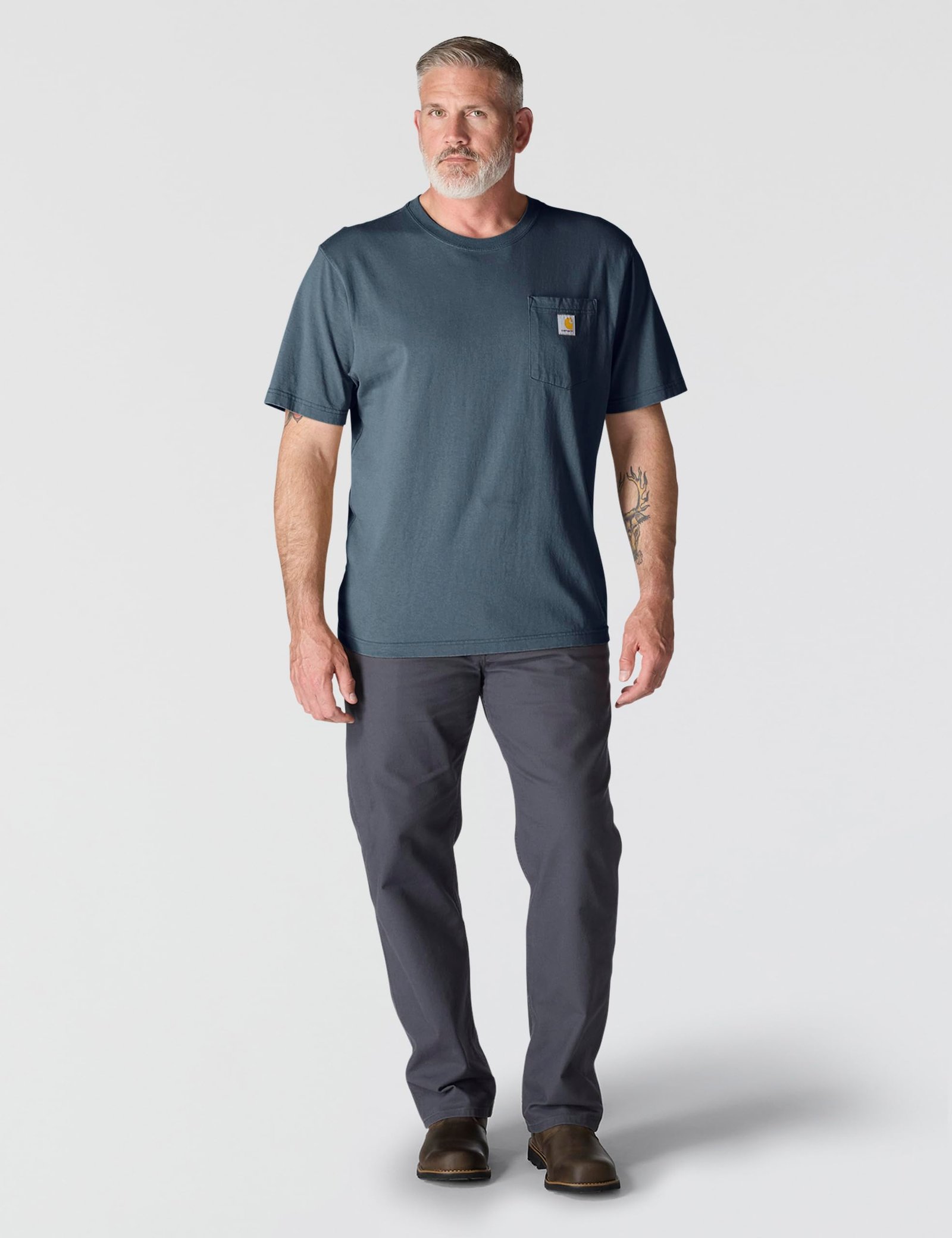 Carhartt Men's Iconic K87 Pocket T-Shirt, Bluestone, Large Tall - Image 4