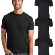 True Classic Tees | 3-Shirt Pack | Premium Fitted Men's T-Shirts | Crew Neck, 3 Pack Black