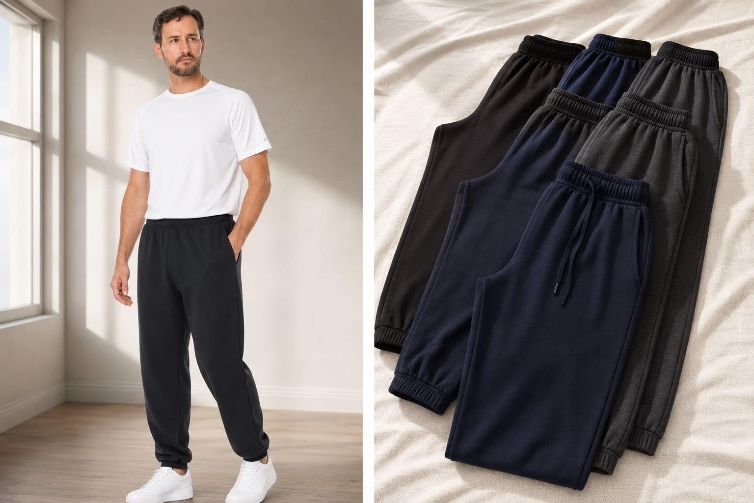BILLIONHATS 12 Pack of Wholesale Mens Jogger Sweatpants, Homeless Shelter Donation Case, Comfy Bulk Joggers for Men, 12 Mixed Assortment, Large - Image 9
