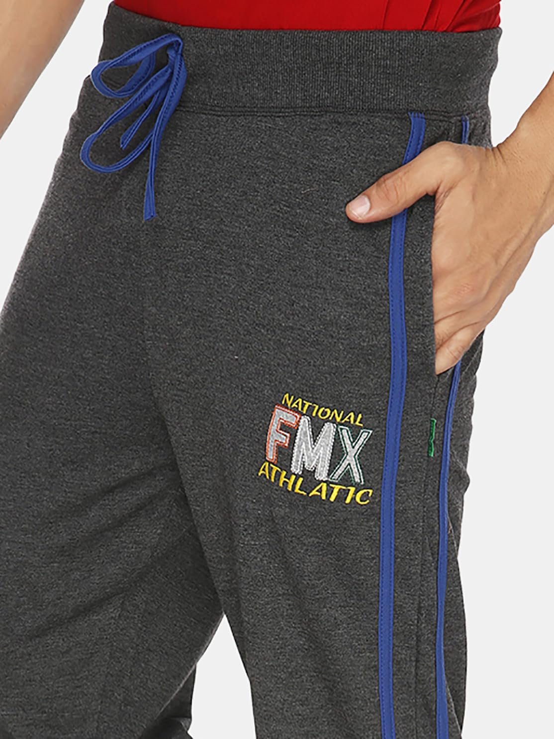 FILMAX Cotton Blend Regular Fit Solid Men's Cotton Blend Ribbed Track Pant with Elegant Design | Comfortable Track Pants for Casual Outings (Pack of 2)(FX-1117-2x6-3XL-Antra Grey & Melange Grey) - Image 4