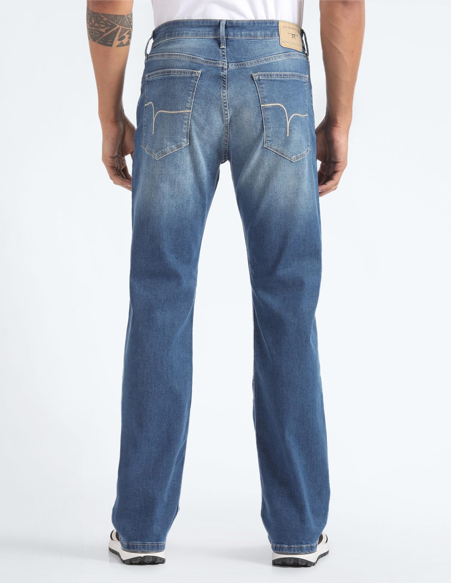 Bruce Relax Bootcut Fit Whiskered Jeans (FMJEN2431_Blue) - Image 5