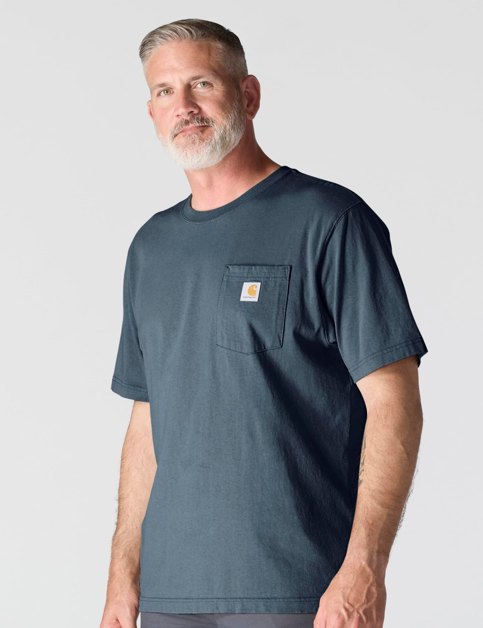 Carhartt Men's Iconic K87 Pocket T-Shirt, Bluestone, Large Tall - Image 2