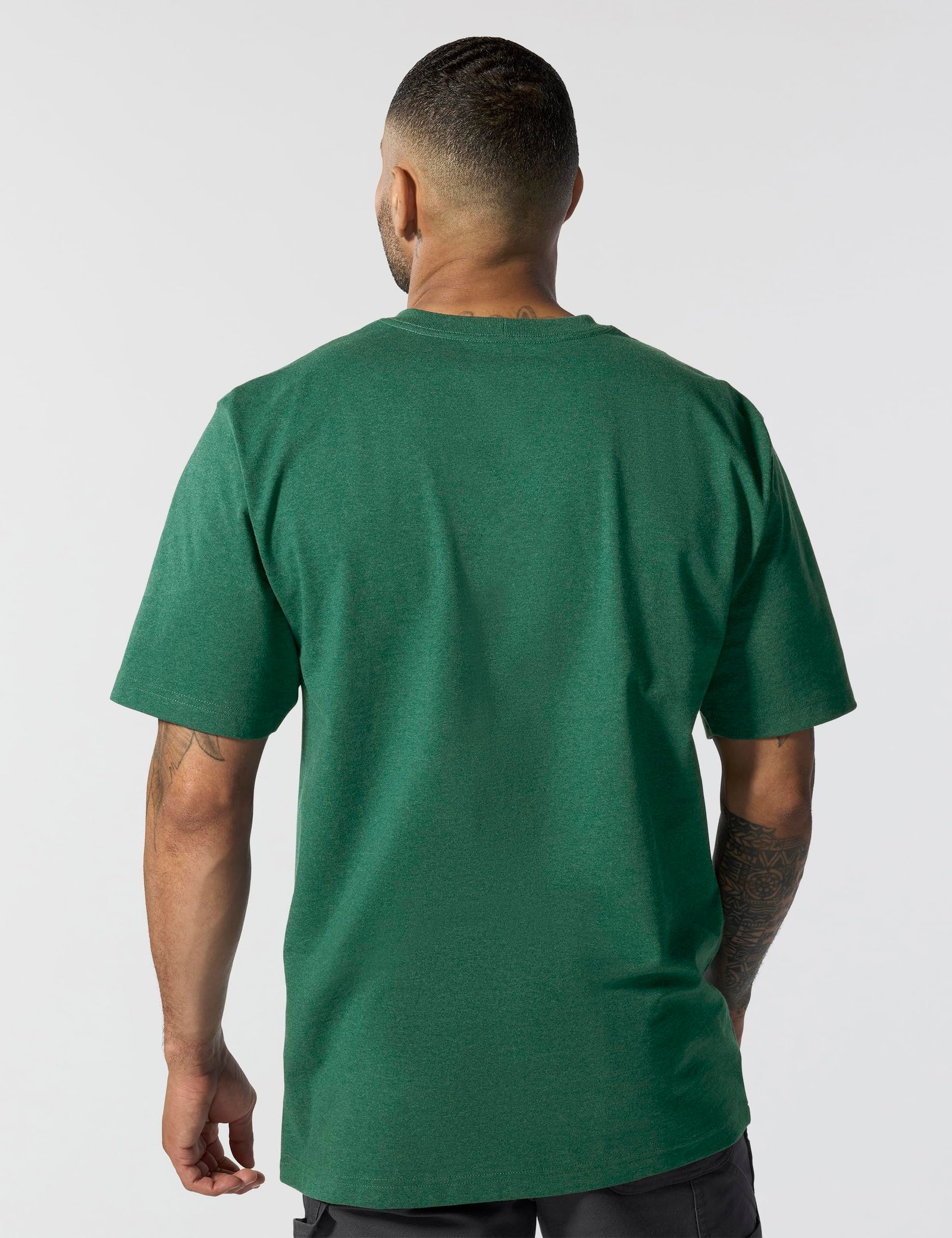 Carhartt Men's K87 Workwear Short Sleeve T-Shirt (Regular and Big & Tall Sizes), North Woods Heather - Image 3