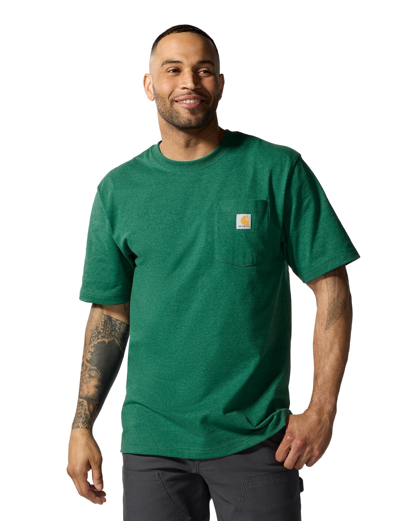 Carhartt Men's K87 Workwear Short Sleeve T-Shirt (Regular and Big & Tall Sizes), North Woods Heather